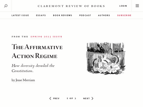 'claremontreviewofbooks.com' screenshot