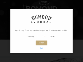 bomondvodka.com homepage screenshot