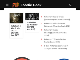 'thefoodiegeek.net' screenshot
