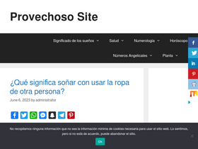 'provechososite.com' screenshot