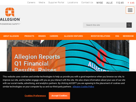 'allegion.com' screenshot