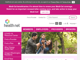 'healthnet.com' screenshot