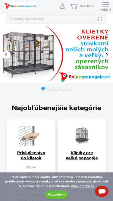 rajprepapagaje.sk