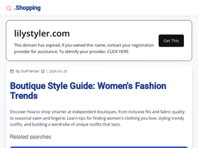 Lilystyler homepage screenshot