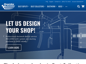'oneida-air.com' screenshot