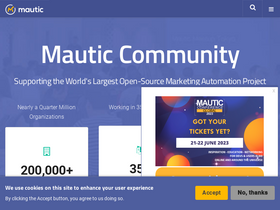 'mautic.org' screenshot
