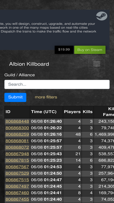 albiononline2d.com at WI. Albion Online 2D Database — Meta, Market Prices,  Craft Calculator