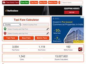 'taxiautofare.com' screenshot