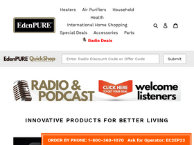 'edenpure.com' screenshot
