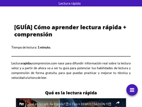 'lecturarapidaycomprension.com' screenshot