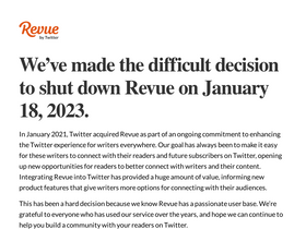 'getrevue.co' screenshot