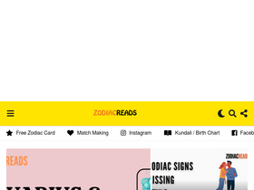 'zodiacreads.com' screenshot