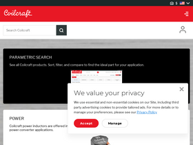 'coilcraft.com' screenshot