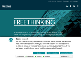 'freeths.co.uk' screenshot