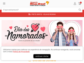 'drogariaminasbrasil.com.br' screenshot