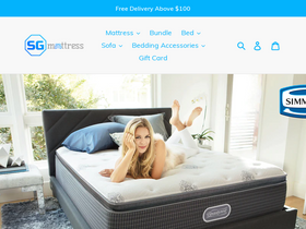 SGmattress.sg homepage screenshot