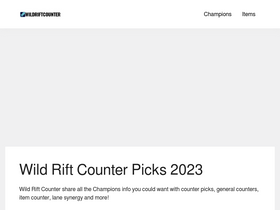 'wildriftcounter.com' screenshot