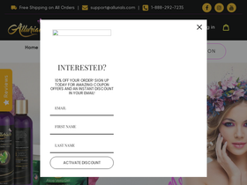 allurials.com homepage screenshot