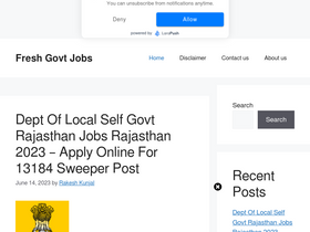 'freshgovtjobs.in' screenshot