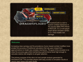 'simulationcraft.org' screenshot