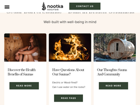 Nootkasaunas website screenshot