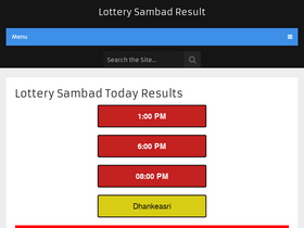 'lotterysambadresult.in' screenshot