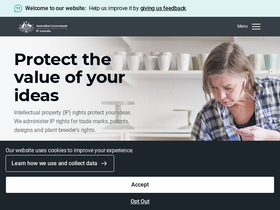 'ipaustralia.gov.au' screenshot