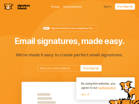 'signaturehound.com' screenshot