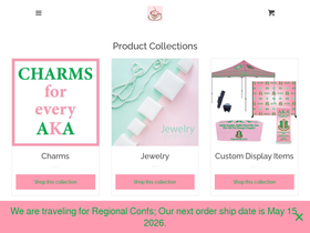 pinkcocoagifts.com homepage screenshot