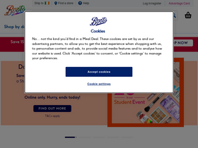 'boots.ie' screenshot