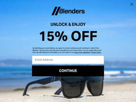 Blenders Eyewear homepage screenshot