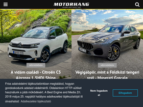 'motorhang.hu' screenshot