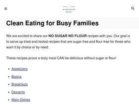 'nosugarnoflourrecipes.com' screenshot