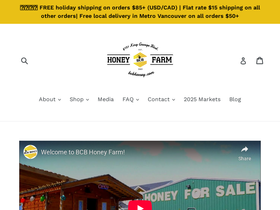 bcbhoney.com homepage screenshot