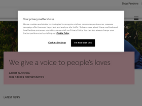 'pandoragroup.com' screenshot