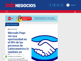 'infonegocios.biz' screenshot