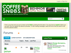 'coffeesnobs.com.au' screenshot