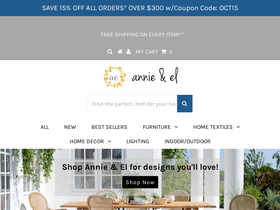 annieandel.com homepage screenshot