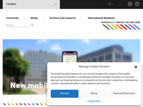 'ujep.cz' screenshot