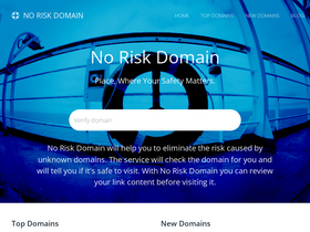'noriskdomain.com' screenshot