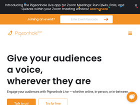 'pigeonholelive.com' screenshot