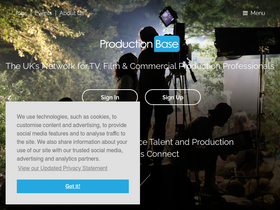 'productionbase.co.uk' screenshot
