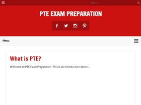 'pteexampreparation.com' screenshot