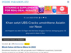 'insideparadeplatz.ch' screenshot