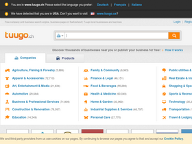 'tuugo.ch' screenshot