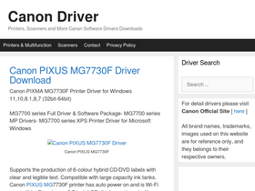 'canondriver.net' screenshot