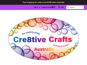 cre8tivecraftsaustralia.com homepage screenshot