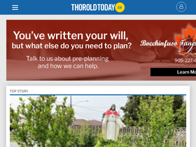 'thoroldtoday.ca' screenshot
