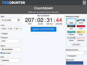 'tickcounter.com' screenshot