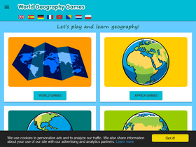 'world-geography-games.com' screenshot